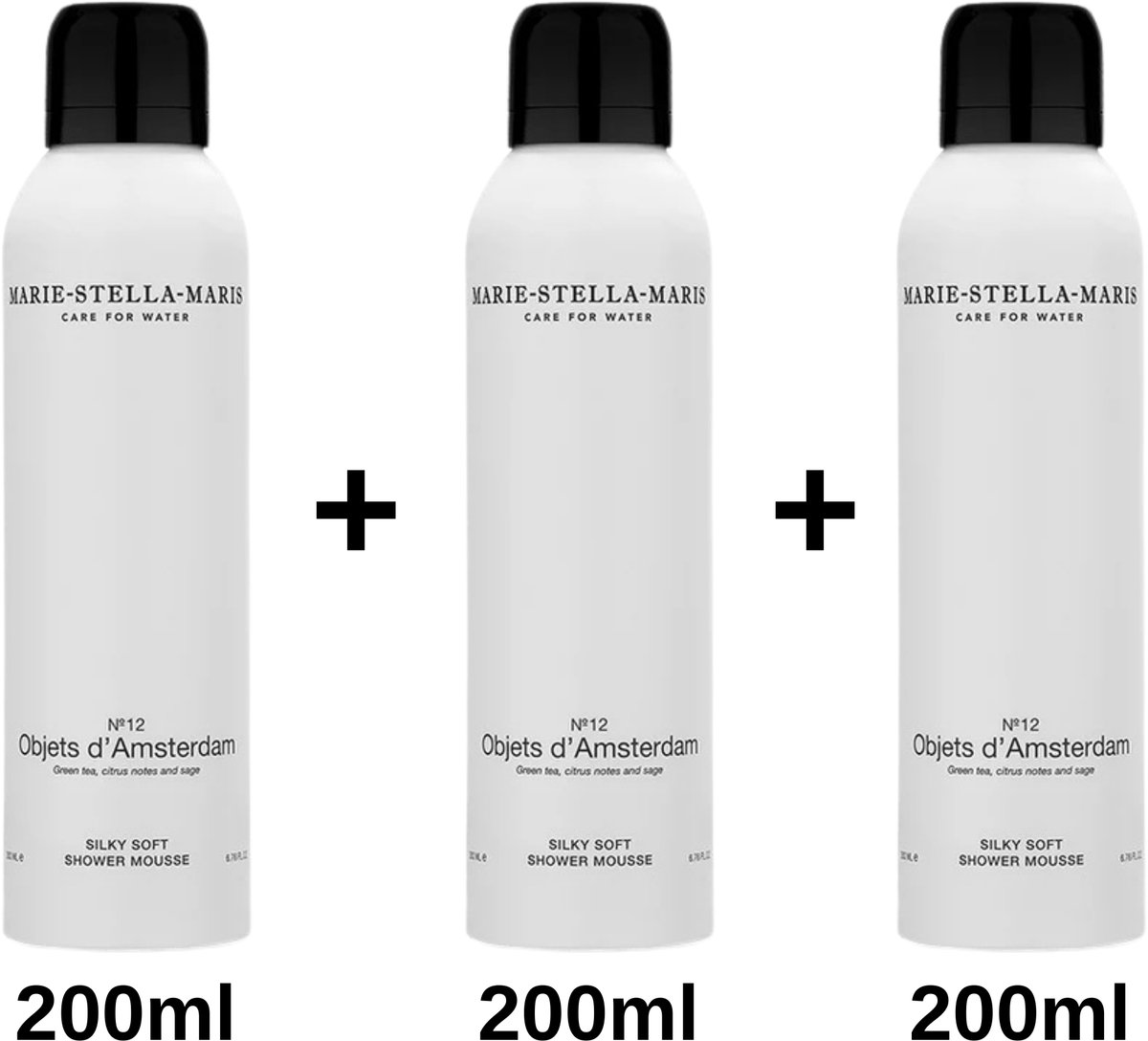 Marie-Stella-Maris No.12 Objets d'Amsterdam - 3X Shower Mouse 200 ml - Doucheschuim