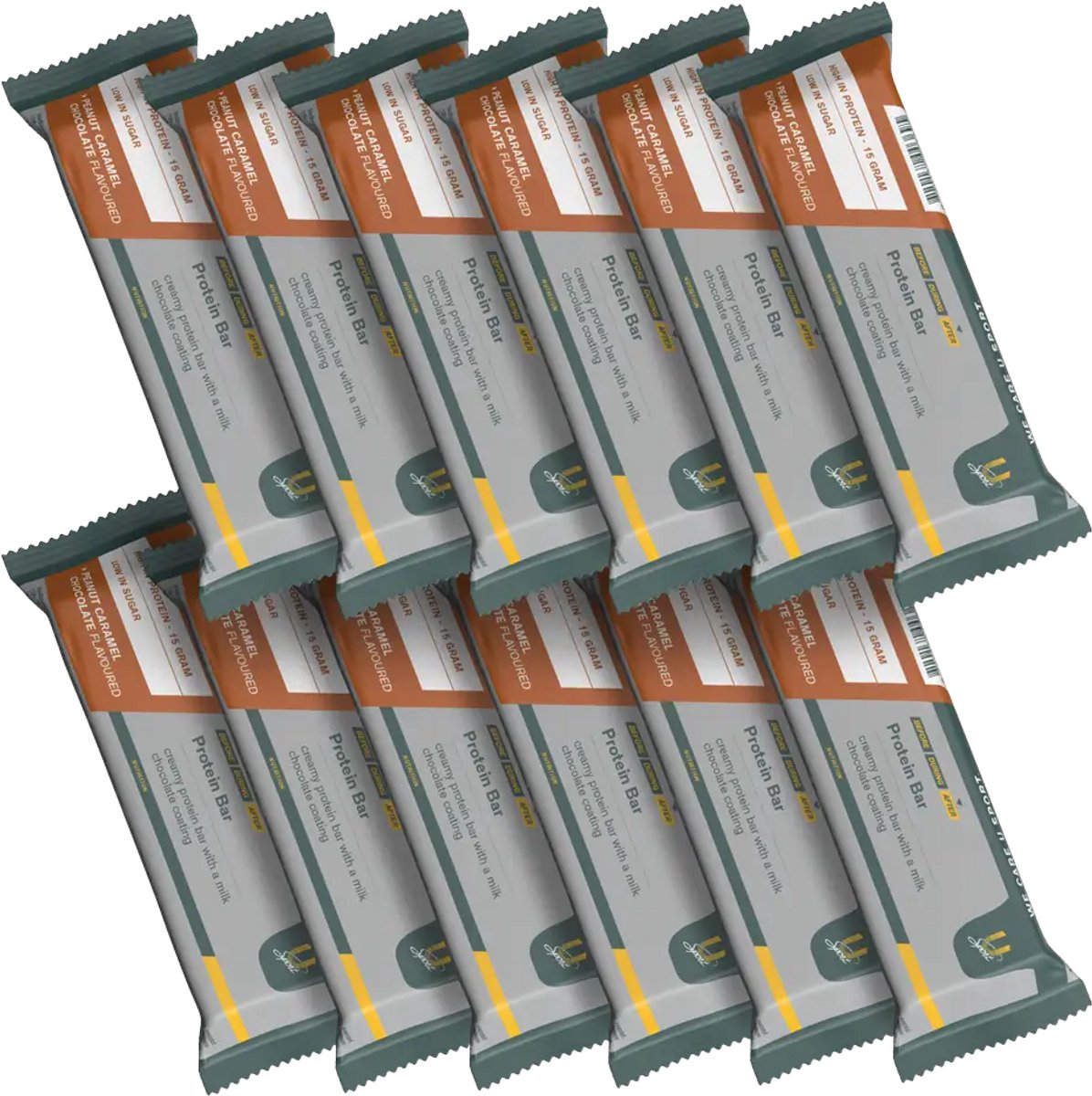 U-Sport Protein Bar - Peanut Caramel - 12 stuks - 15g Eiwit - Low Sugar - Spierherstel & Eiwitrijke Snack - NZVT