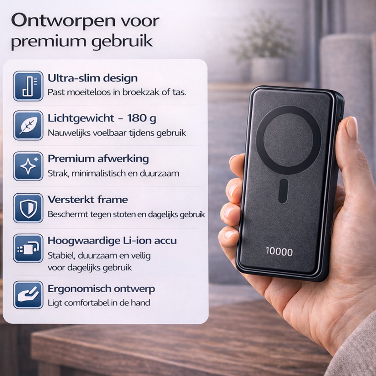 Phonergy iBuilt - Powerbank - Powerbank 10000 mAh - afbeelding 2