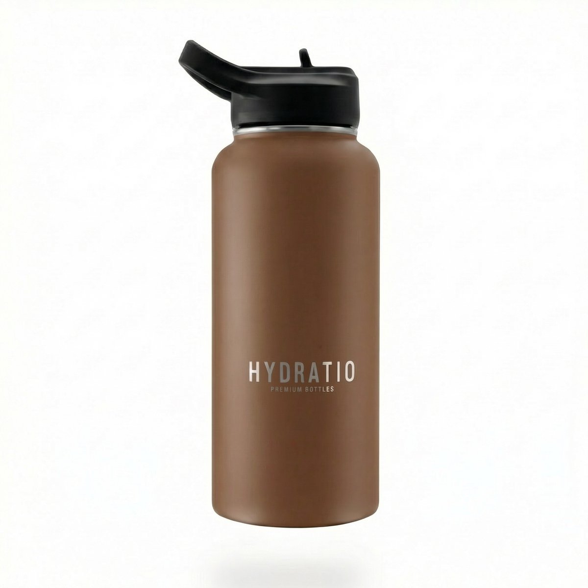 Hydratio Essence Thermosfles 1 Liter Timber Brown – RVS Drinkfles Dubbelwandig – 24 Uur Koud 12 Uur Warm – Lekvrije Waterfles BPA-Vrij – Grote Thermoskan Travel Mug – Sport Outdoor Isoleerfles 1L Bruin