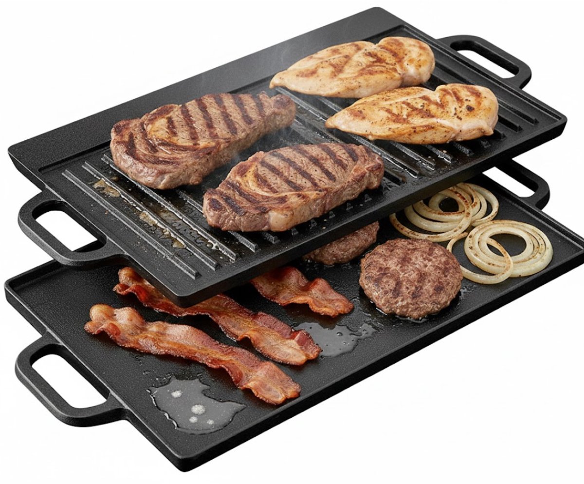 NBAP® Grillplaat - Bakplaat - Gietijzer-Zwart