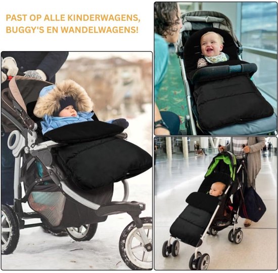 NBAP® Voetenzak Buggy - Kinderwagen Wiegdeken - Universeel - Grijs van Merkloos — afbeelding 4