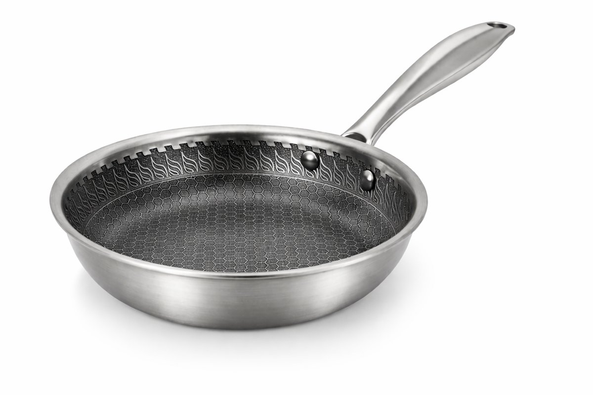HomeEssence RVS Koekenpan 20 cm – PFAS-vrij – Geschikt voor Inductie – Hoogwaardige Roestvrijstalen Pan