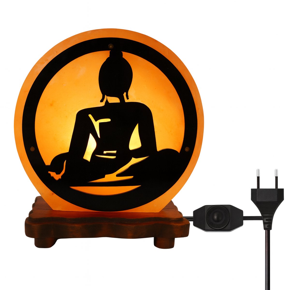 Zoutlamp - Tafellamp - Boeddha - 20 x 22 x 12 cm - 4kg - Himalayazout - Tafellamp – Sfeerlamp – Himalaya Zoutsteen Nachtlampje – Cadeau