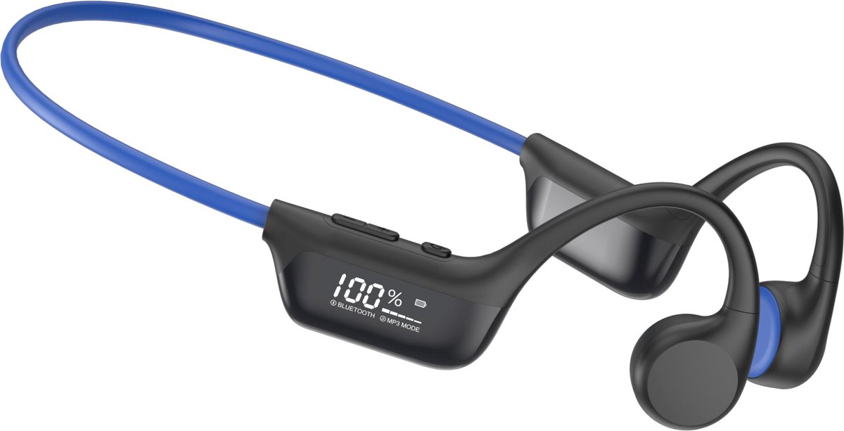 DOOGEE BoneBeat Run Digital - Beengeleiding Hoofdtelefoon – Sport Oortjes Draadloos – Hardloop Hoofdtelefoon – Draadloze Bluetooth Koptelefoon – Open-Oor Design – LED Digitaal Scherm – IP67 Waterdicht – 10H Speelduur