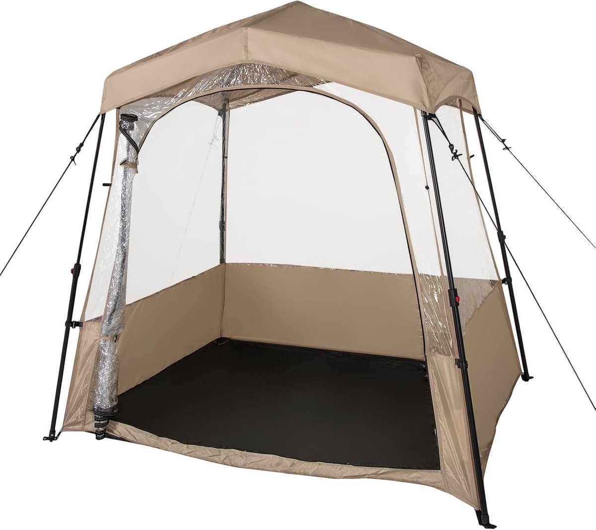 KOMFOTTEU Pop-up tent, transparante sporttent met weerbestendig dak, metalen haringen, windtouwen en draagtas, stabiele bubble tent, beschermtent voor sportevenementen, vissen (183,5 x 135,5 x 173 cm)