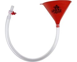 LevelUpLiquor Biertrechter - Drank trechter - Drank spel - Rood - Bierspuit - Bier atter - Drank tornado - Bier accessoires - 1500ml inhoud - Shots - Wijn - Mixed drinks - Feestartikelen - Drank Cadeau - Carnaval