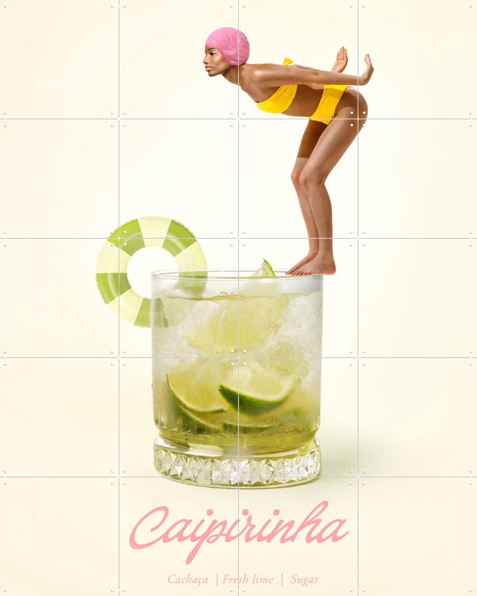 IXXI Caipirinha, Paul Fuentes - 80 x 100 cm - Gratis ophangtool - Grote wanddecoratie en posters - Grafisch Ontwerp, Eten & Drinken, Zomer