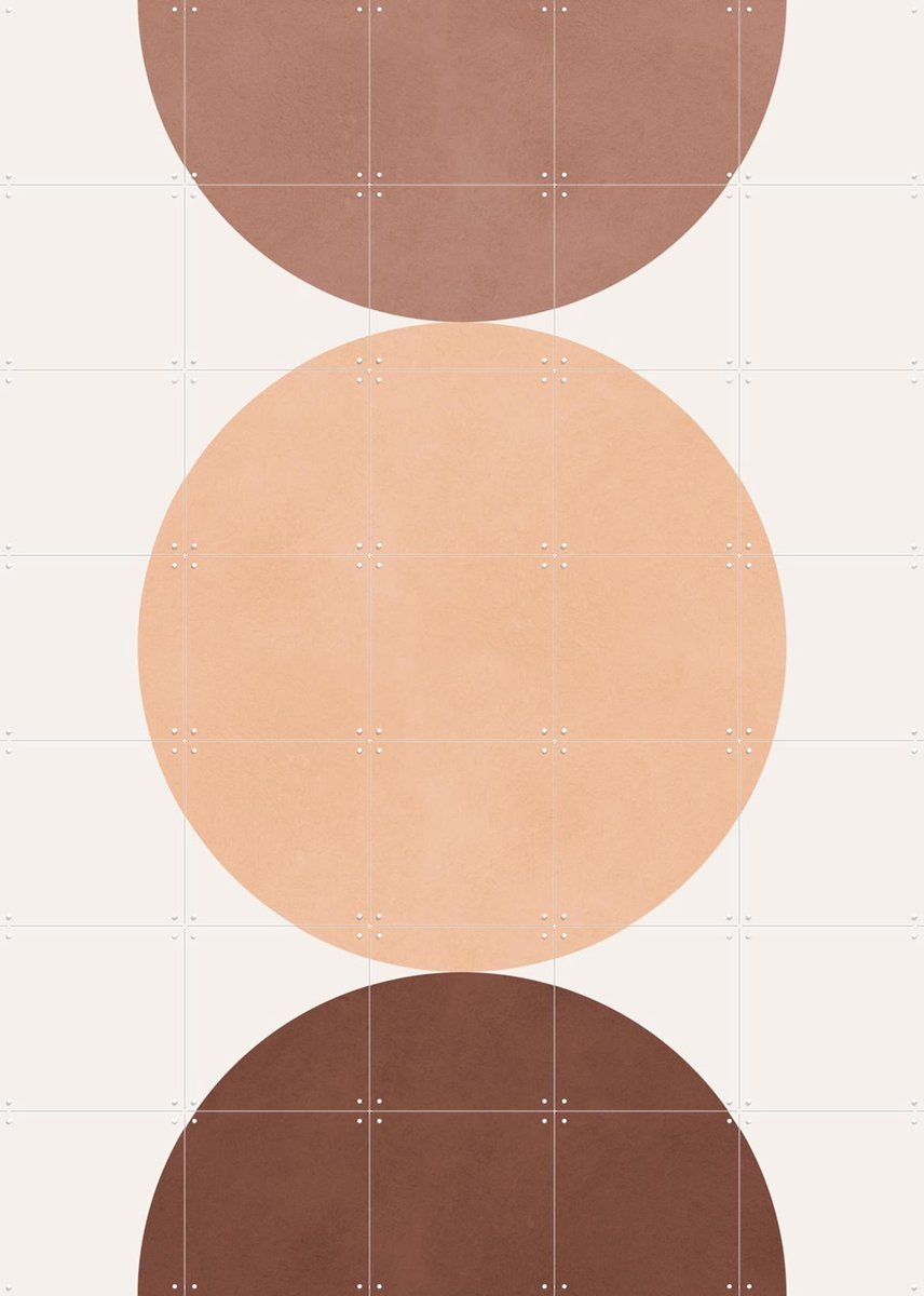 IXXI Circle composition 14, Vitor Costa & Various - 100 x 140 cm - Gratis ophangtool - Grote wanddecoratie en posters - Minimalisme, Abstract