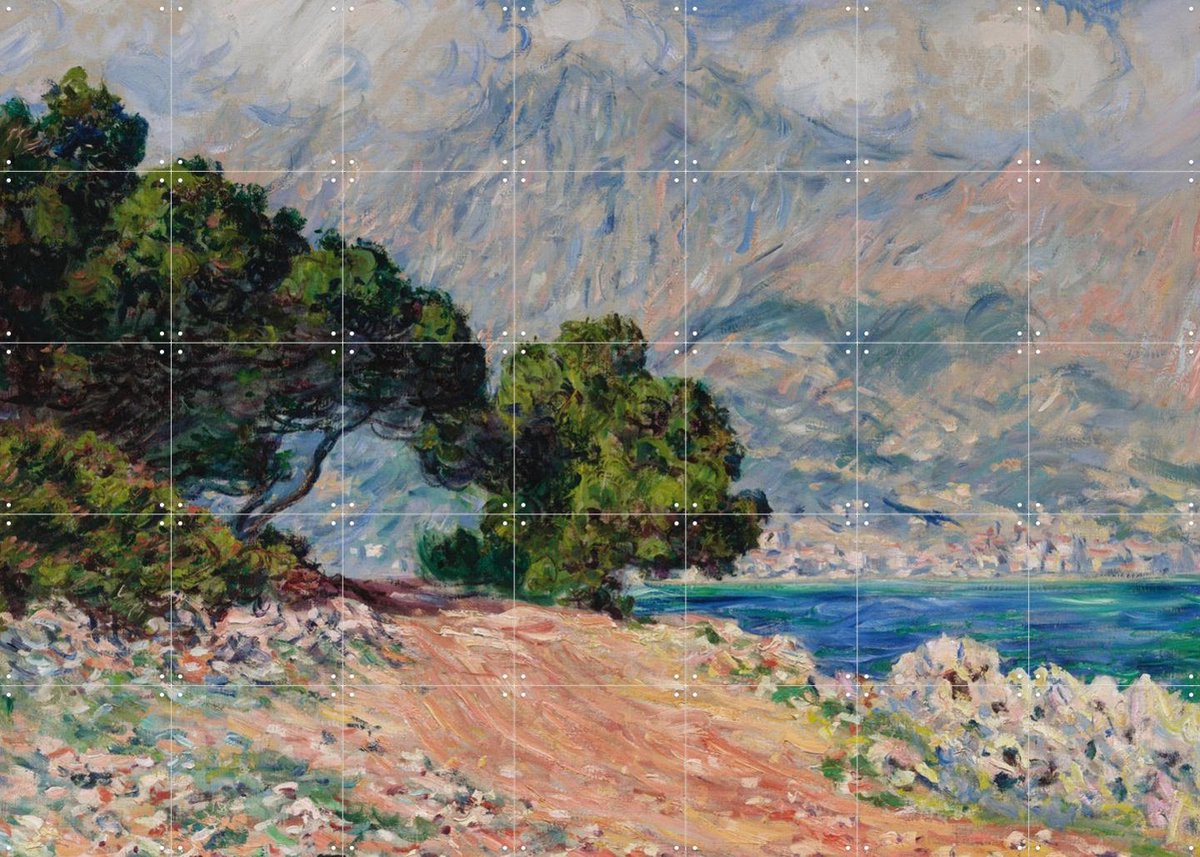 IXXI Cap Martin, Near Menton, Claude Monet & Museum of Fine Arts Boston - 140 x 100 cm - Gratis ophangtool - Grote wanddecoratie en posters -