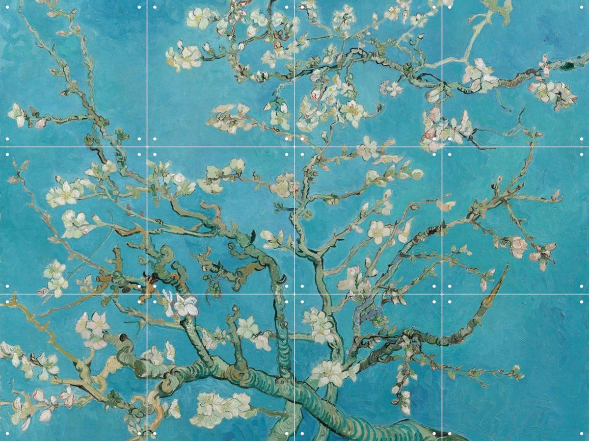 IXXI Amandelbloesem (1890), Vincent van Gogh (1853 - 1890) & Van Gogh Museum - 80 x 60 cm - Gratis ophangtool - Grote wanddecoratie en posters -