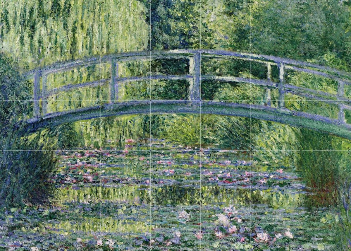 IXXI The Waterlily Pond - Green Harmony, Claude Monet & Bridgeman Images - 140 x 100 cm - Gratis ophangtool - Grote wanddecoratie en posters -