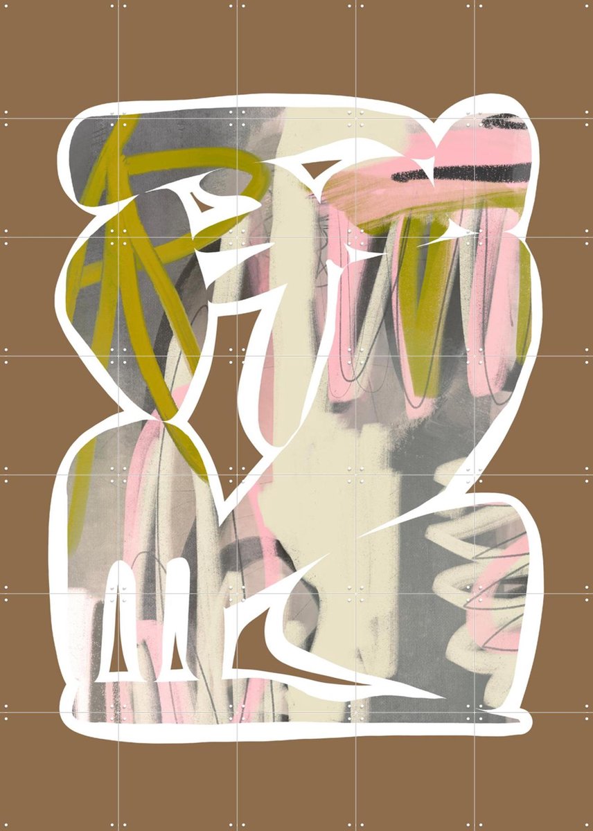 IXXI Abstract Botanical II, Bohomadic Studio - 100 x 140 cm - Gratis ophangtool - Grote wanddecoratie en posters - Digitale Kunst, Abstract