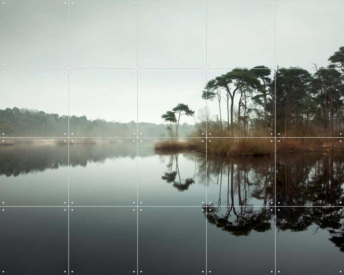 IXXI Silence at the lake, Claire Droppert - 100 x 80 cm - Gratis ophangtool - Grote wanddecoratie en posters - Naturalisme, Realisme, Fotografie