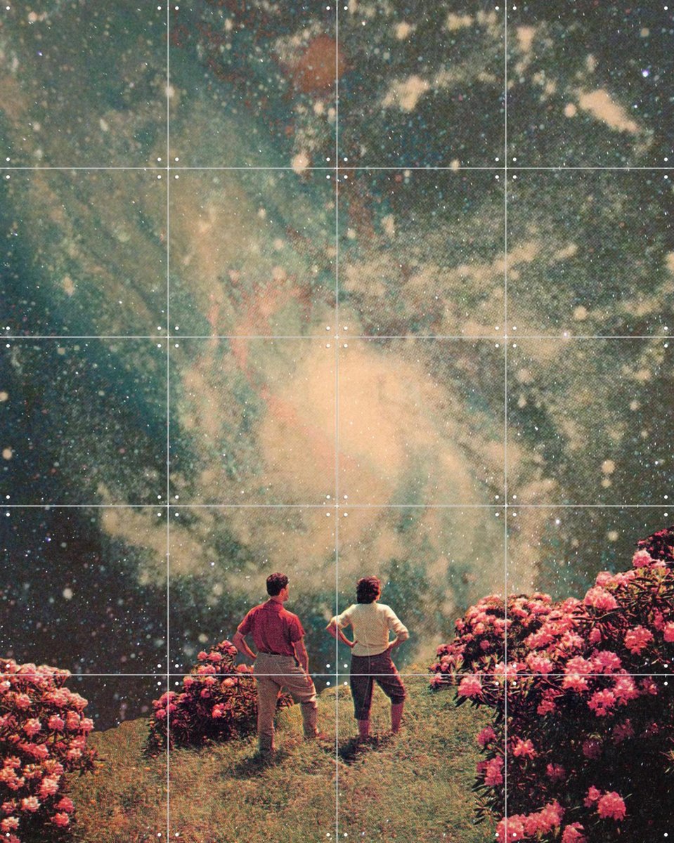 IXXI There will be Light in the End, Frank Moth - 80 x 100 cm - Gratis ophangtool - Grote wanddecoratie en posters - Collage, Kleurrijk, Surrealisme