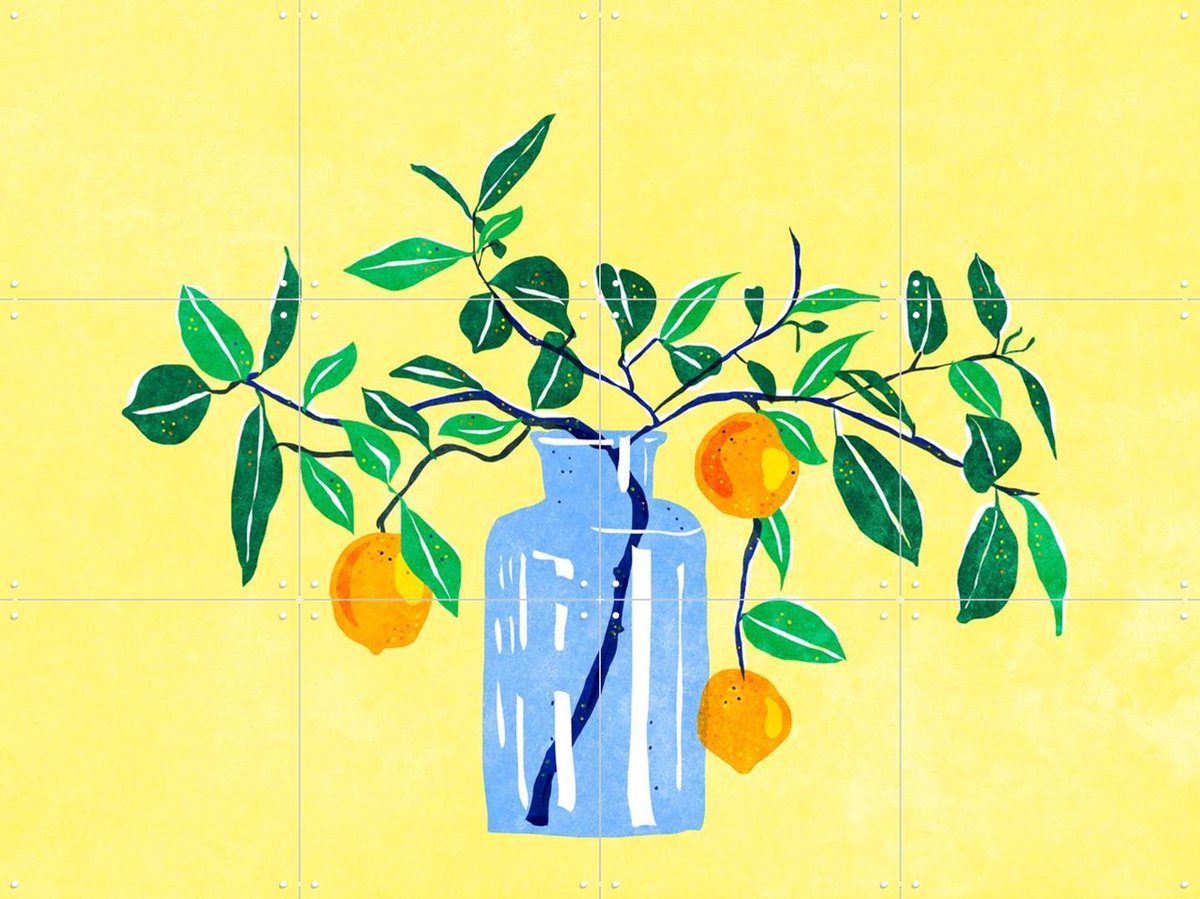 IXXI Orangetree, Raissa Oltmanns - 80 x 60 cm - Gratis ophangtool - Grote wanddecoratie en posters - Speels, Grafisch Ontwerp, Illustraties, Eetkamer