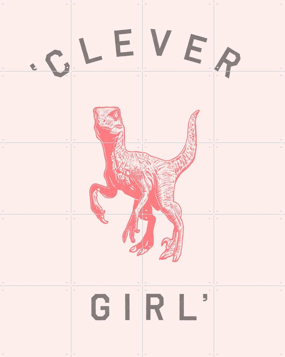 IXXI Clever Girl, Florent Bodart - 80 x 100 cm - Gratis ophangtool - Grote wanddecoratie en posters - Grafisch Ontwerp, Pop art, Kleurrijk, Speels