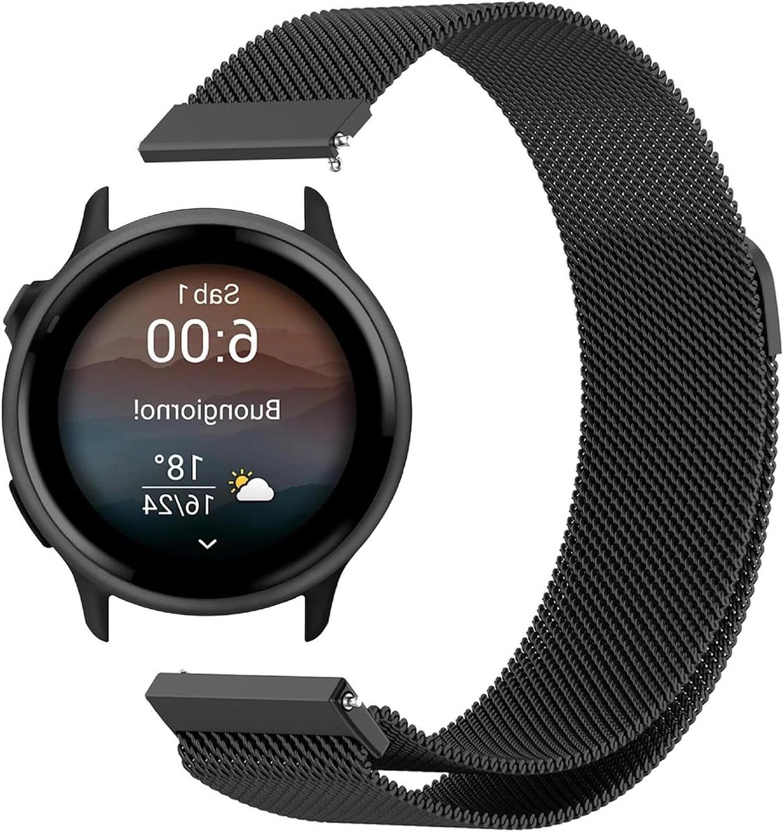 Magneetarmband - Anti-allergeen - Roestvrij Staal - Magnetisch - Heren - Vervangbaar - Geschikt voor Fitbit Charge 3 - Zilverkleurig - 21 cm lengte