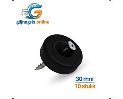 10 STUKS PREMIUM AANSCRHOEFVOET 30mm - Schroefbare meubelvoet - Montagevoet meubelpoot - Schroefbare poot - Voet om vast te schroeven - Schroefvoet - Poot voor meubels - Meubelvoet kast, bank, tafel, bed - Poot voor kast - Poot onder kast - Kastpoot
