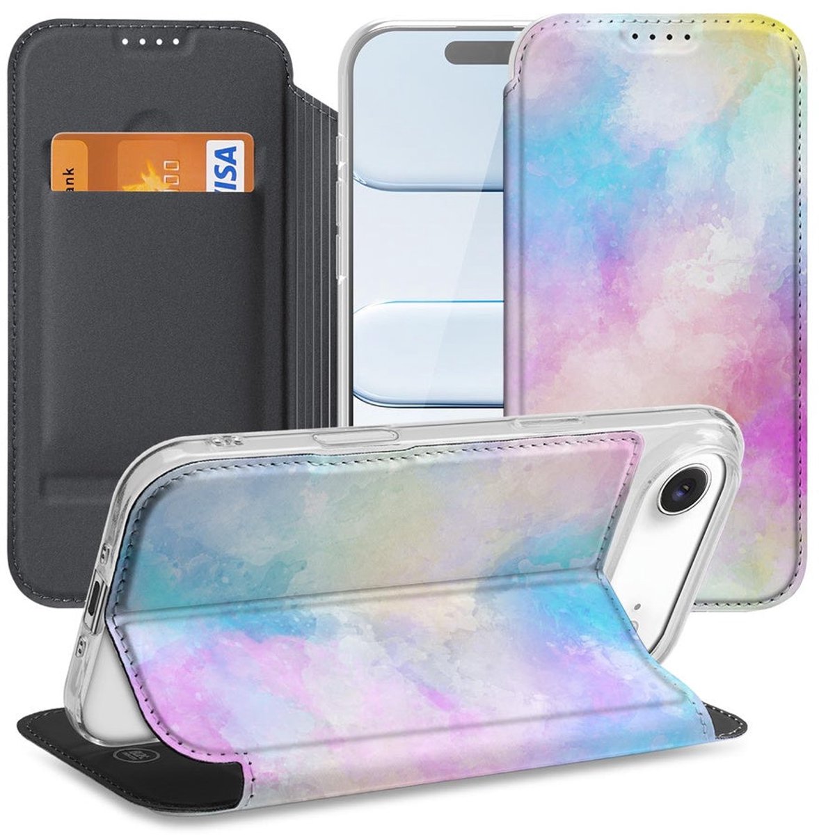 Apple iPhone Air Standcase Hoesje Watercolor Light