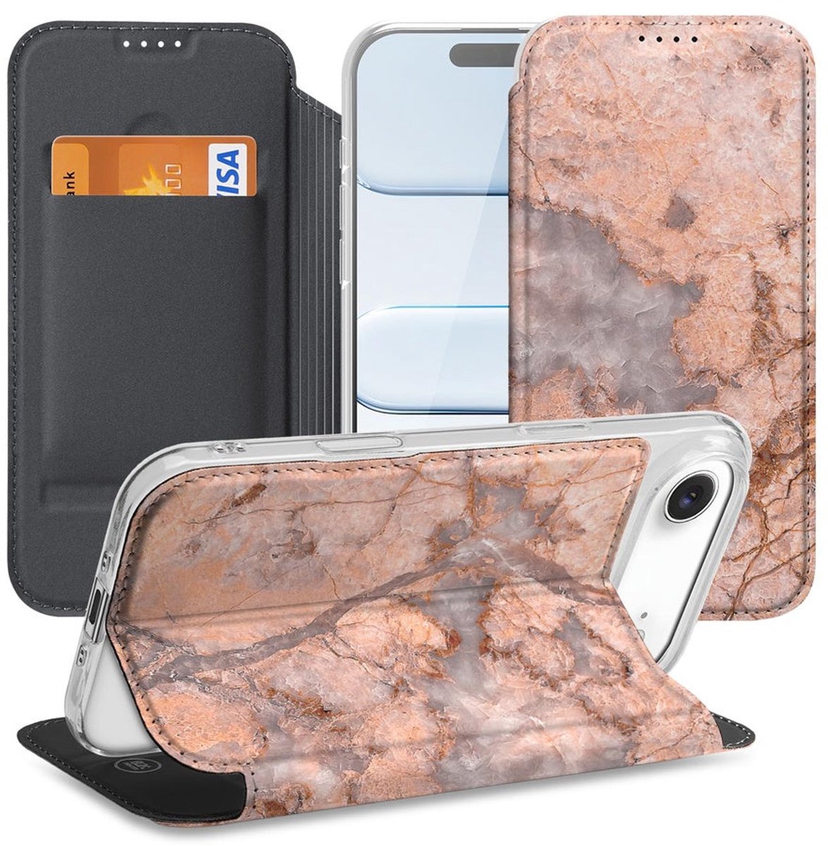 Book Cover Apple iPhone Air Marmer Oranje