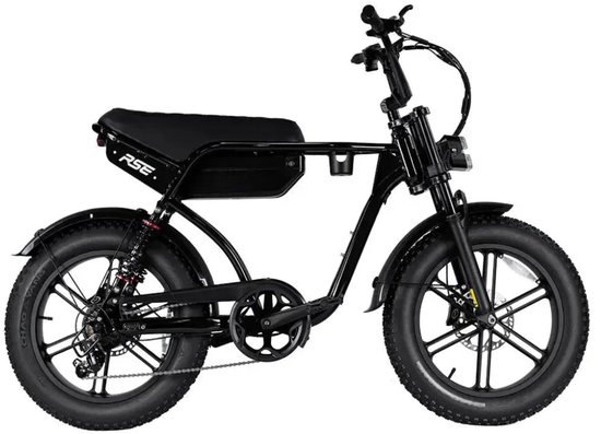 Elektrische Fatbike RSE 20 inch 250W Motor 7 Versnellingen 60 km Actieradius Hydraulische Schijfremmen Vering Zwart