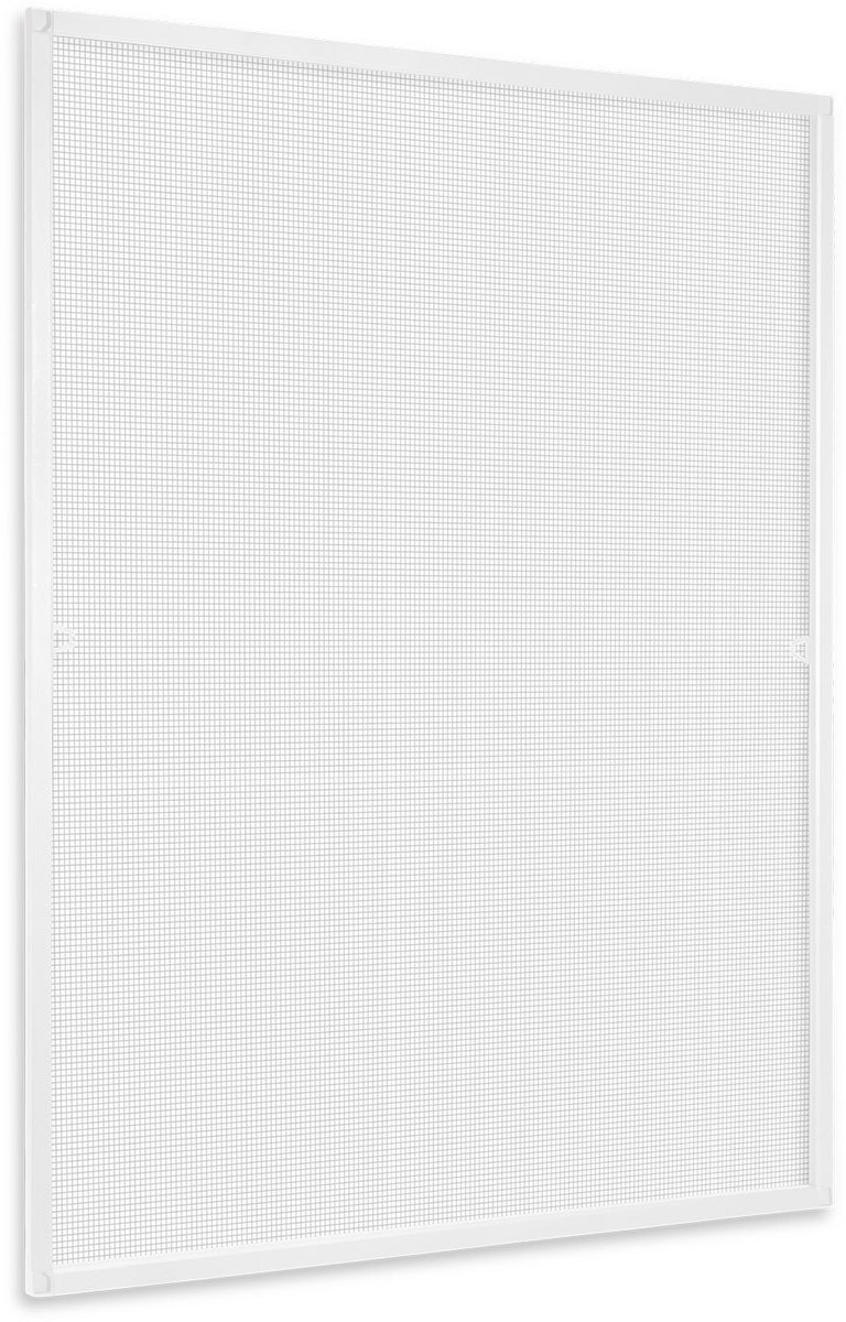 Raamhor - 80 x 100 cm - Aanpasbaar Vliegengaas - Insectenhor Met Witte Rand en Witte Gaas 