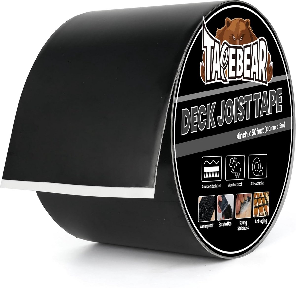 Waterdichte Balken Tape 100mm x 15m voor Terras en Houtbescherming