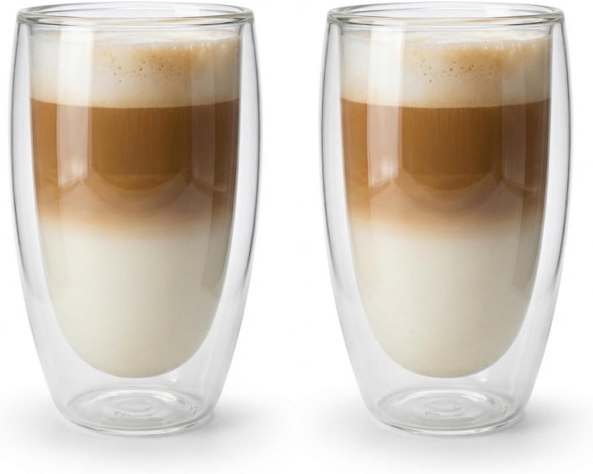 Set van 2 Dubbelwandige Glazen voor Latte Macchiato en Koffie (400ml)