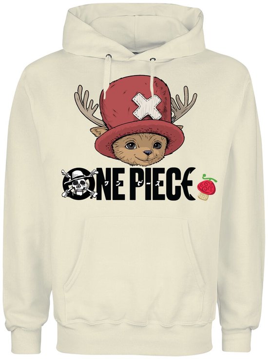 One Piece Chopper - Logo Heren Trui met capuchon - natuur - L