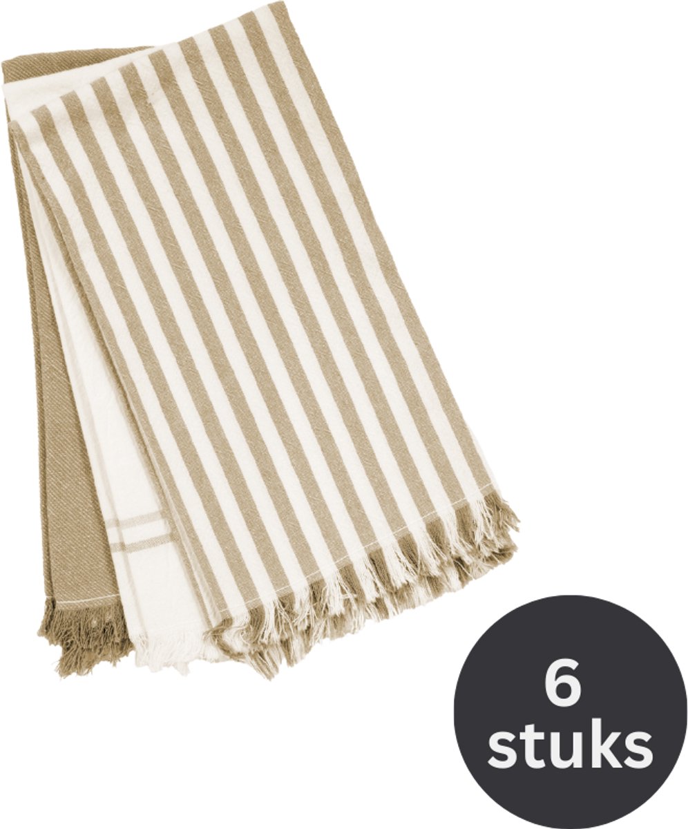 Keukenhanddoeken CAVENDISH - SET/3 - 50x70 cm, zand