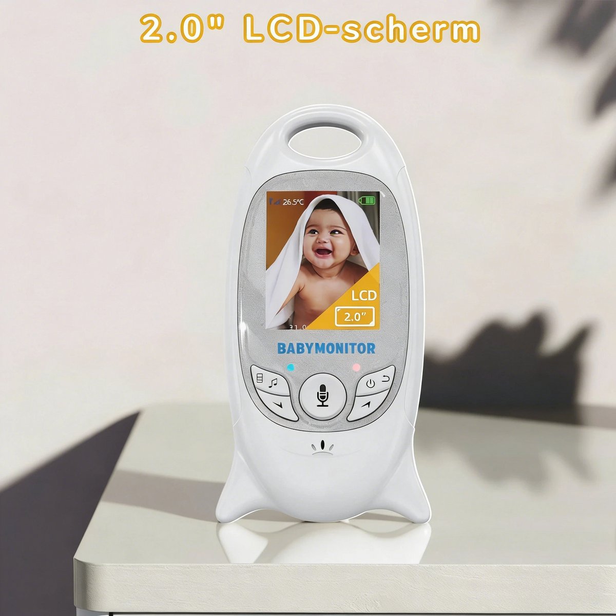 BOIFUN Babyfoon - Babyfoon met Camera - Baby Monitor - Baby Camera - Video & Audio - Nachtvisie - Wit – foto 6