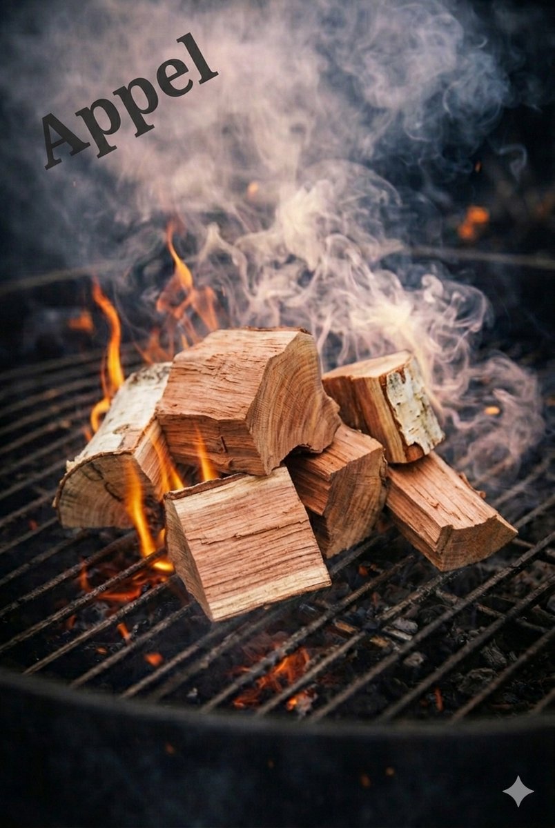 Appel Chunks 2 kg - Rookhout – 100% Natuurlijk – Zoete Milde Rooksmaak – Voor BBQ, Smoker en Kamado – Uit Eigen Zagerij