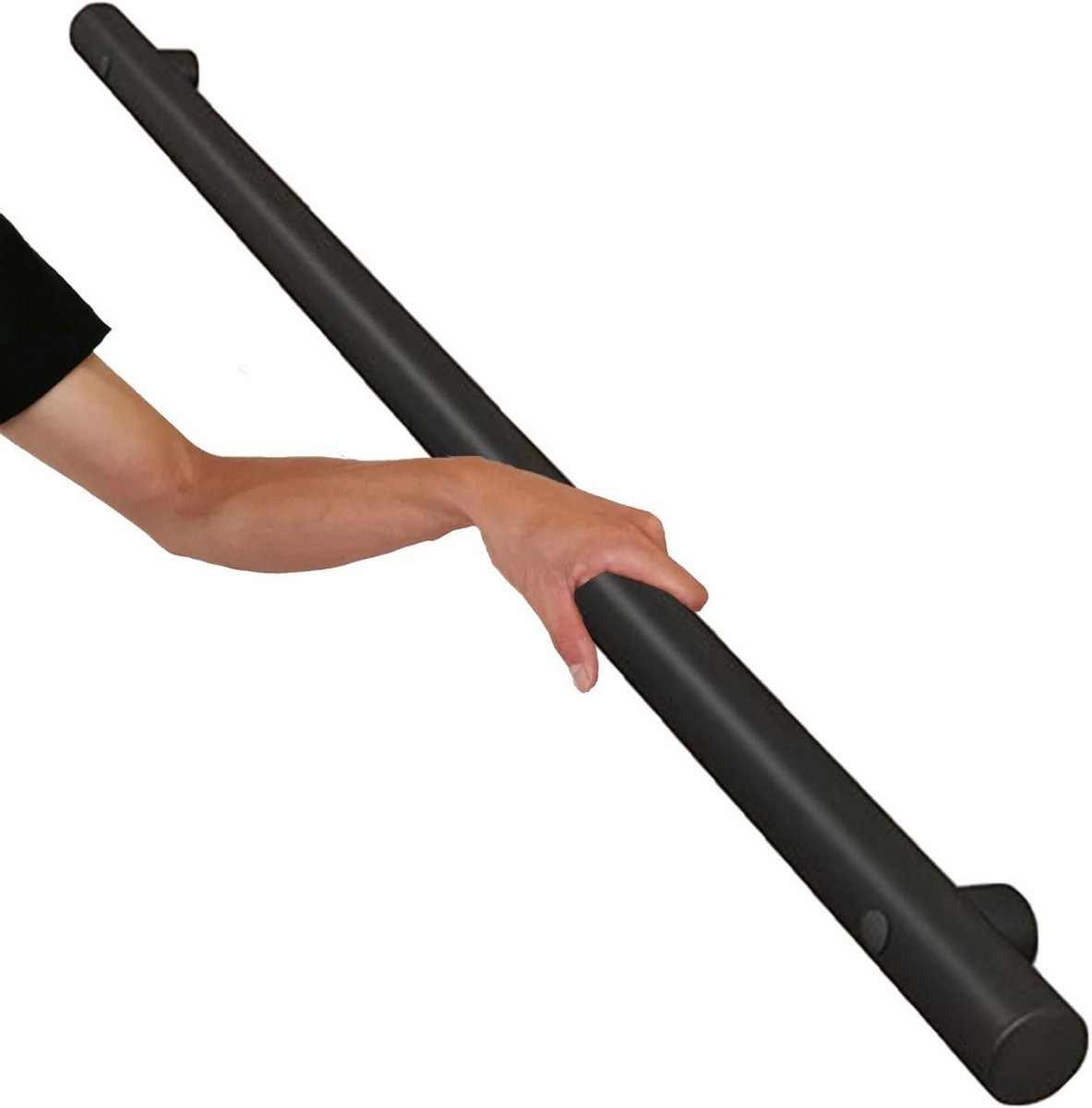 Trapleuning, zwarte roestvrijstalen leuning, trapleuning voor binnen en buiten, lang 50cm 80cm 1m 120cm 1,5m 180cm 2m 250cm 3m trapleuning leuning (Size : 140cm)