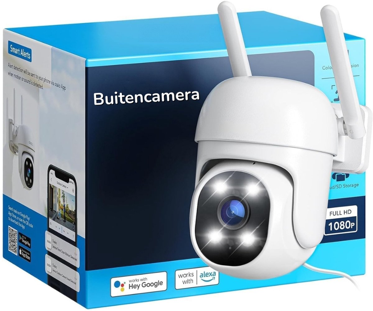 Beveiligings camera Buiten, Bewakingscamera WiFi - Camera bewaking - IR/Kleur - Nachtzicht - Pan & Tilt - Bewegingssensor - Tweerichtingsaudio - 24/7 Opname - Waterdicht - Lokale/Cloud Opslag - 2.4G - GK2