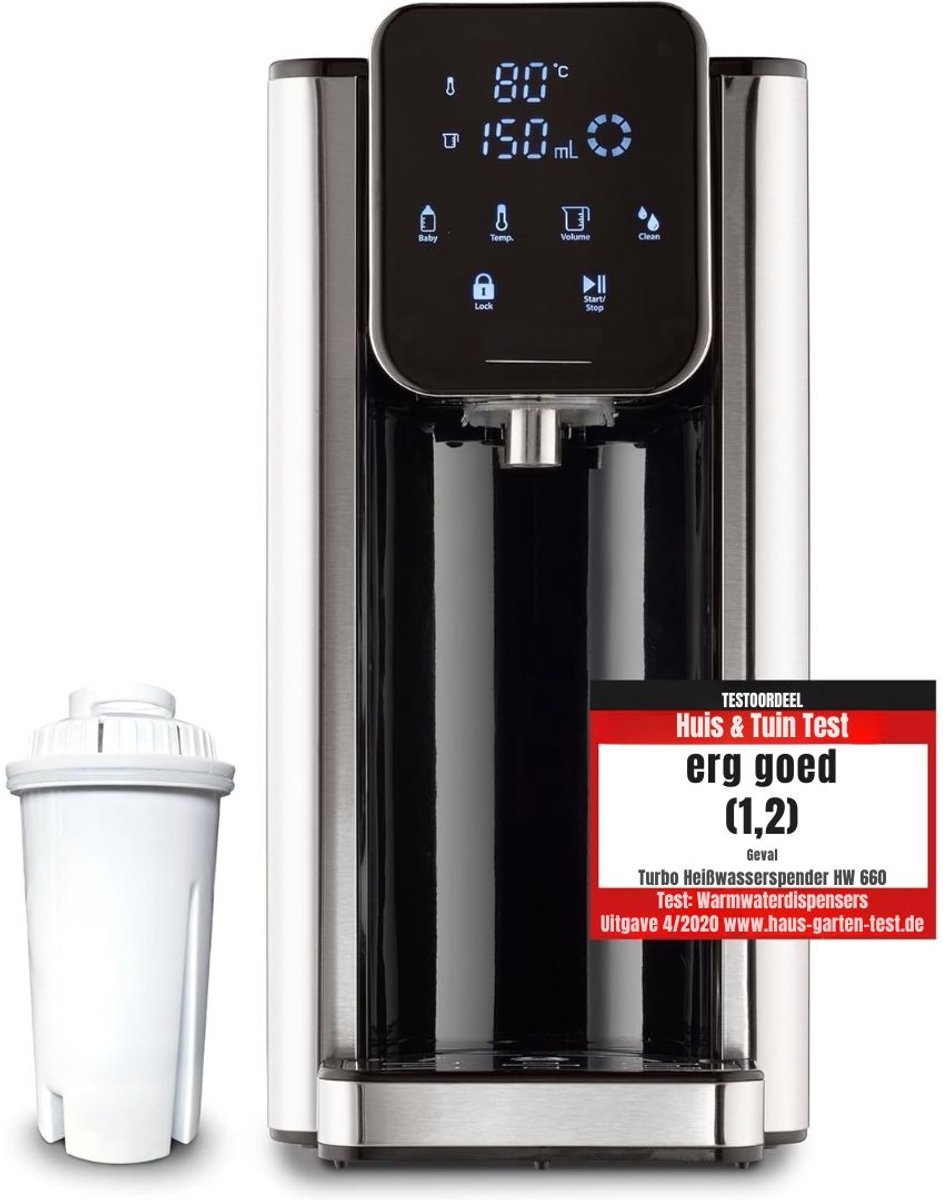 SCH® Heetwaterdispenser - Waterdispenser - Zwart - 26cm x 16cm x 32cm