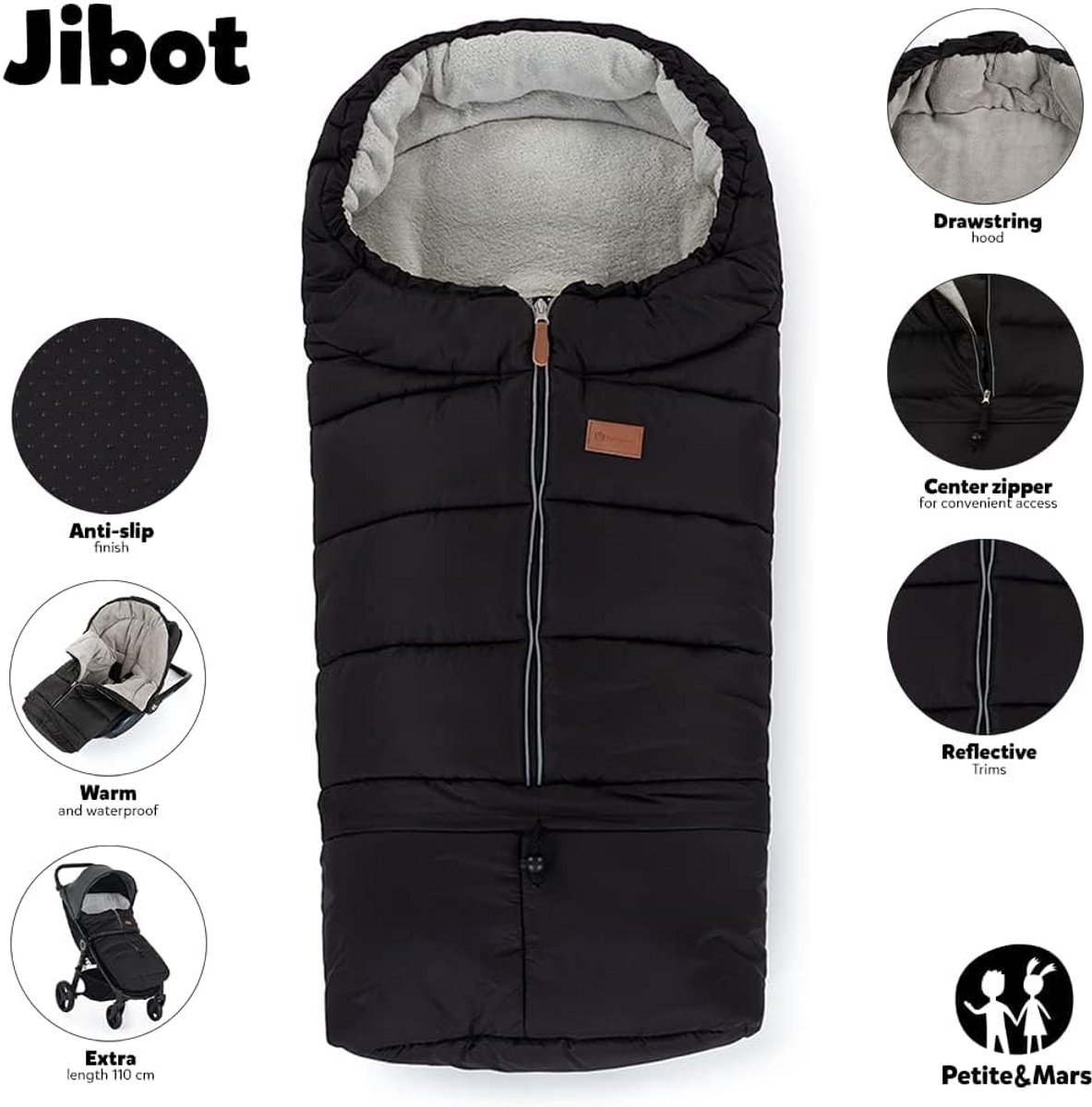 Winter Voetenzak voor Buggy en Kinderwagen - Warm, Waterproof en Winddicht – foto 3