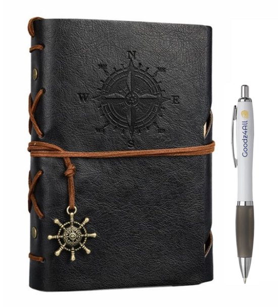 NectaRoy Retro Vintage PU Lederen Wachtwoord Notebook Schrijven Planner
