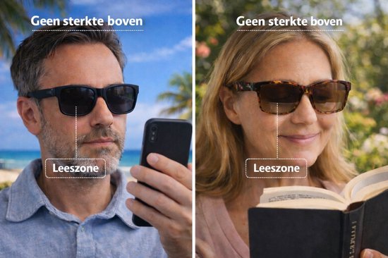 Lunettes de soleil bifocales marron correctrices +2,5 avec étui / Lunettes de lecture unisexes avec verres teintés, légères et confortables, verres solaires UV400, RG-353BFSUN, Aland Optics