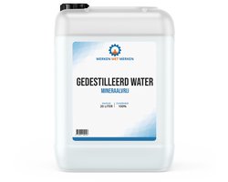 Gedestilleerd water - Gedemineraliseerd water - Osmose water - Strijkwater - 20 liter