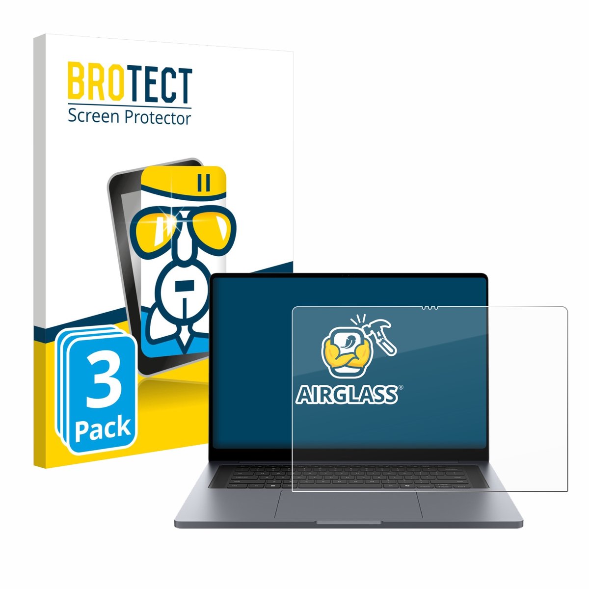 Screenprotector 3 Stuks voor Samsung Galaxy Book6 Ultra 16" Beschermglas transparant