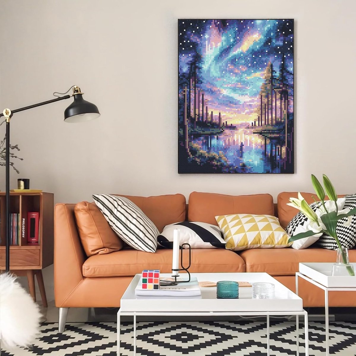 BOTC Diamond Painting Volwassenen - Diamond Painting Kinderen - Diamond Painting Pakket Volledig - Aurora - 30x40cm — afbeelding 5
