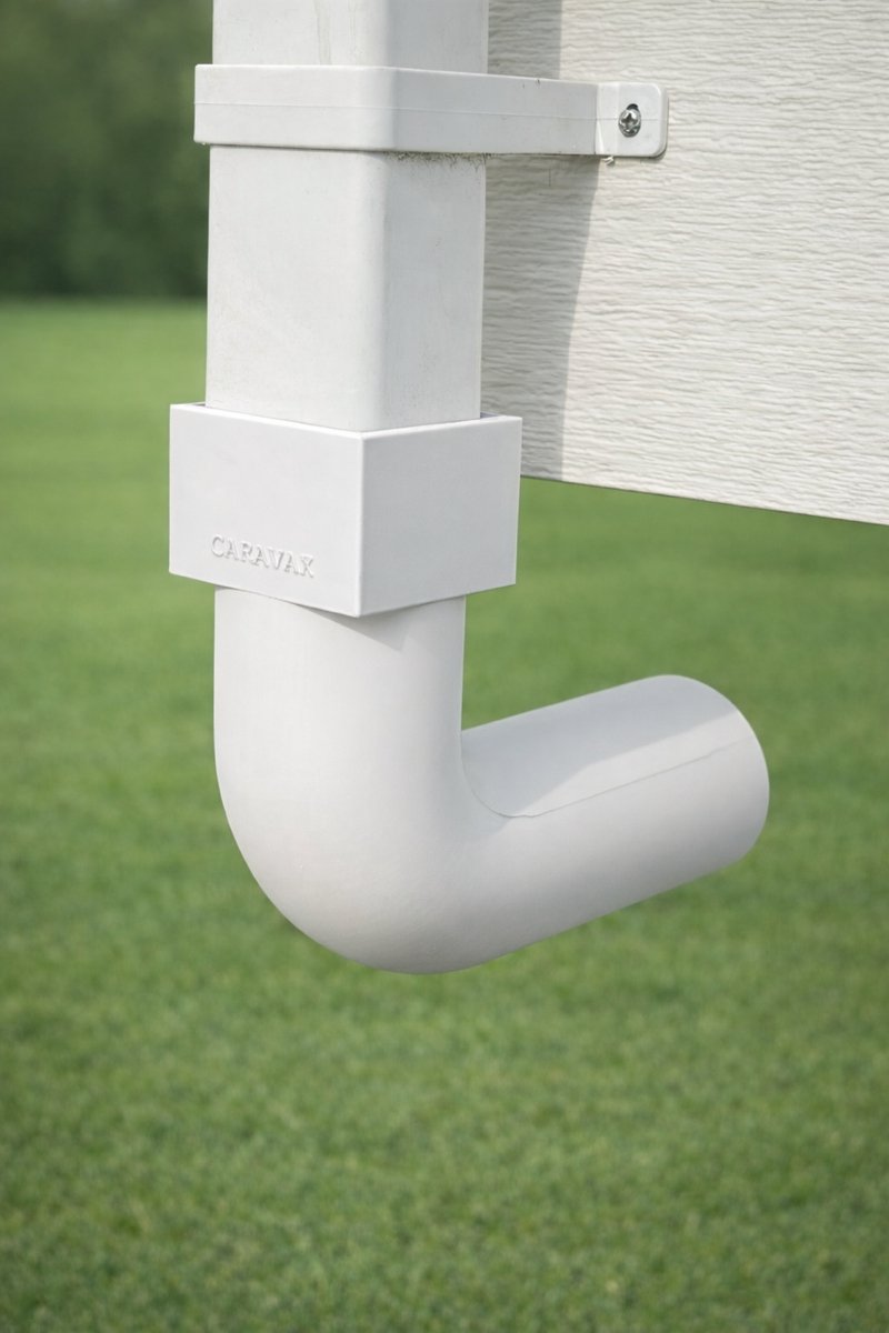 Caravax Verloopstuk Regenpijp 65x65 mm (binnenmaat) naar Ø75 mm Rond – Wit – Vierkant naar Rond Koppelstuk – Voor Stacaravan & Chalet