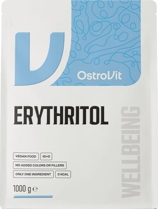 Erythritol - 1 KILO / 1 KG - Suikervervanger - Laboratorium getest kwaliteit! - OstroVit - 1000 g - Natural Vegan - 0 Calorieën - 100% Natuurlijke suikervervanger