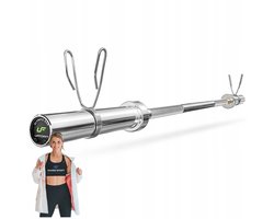 Marbo Sport - Olympische halterstang - Olympic Barbell - UF-G150-OLI-CH - 150 cm - Verchroomd staal - Inclusief veerclips - Voor krachttraining en thuisgym en Home Gym - Max. 320 kg