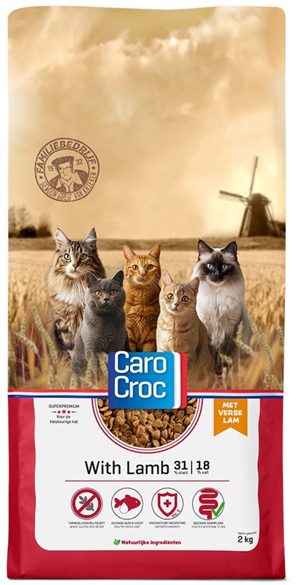 CaroCroc Kat Lam 2 kg met catessey stick