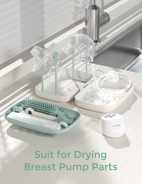 Babyfles Borstelset 7-in-1 - Alles-in-één Schoonmaakset met Siliconen Afwasborstel, Soppenborstel, Drinkrietborstel, Zeepdispenser + Droogrek - Voor Thuis & Onderweg van Merkloos — afbeelding 3