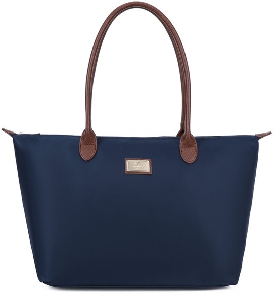 Gallantry® Grand Sac à Bandoulière pour Femme – Grand Sac Cabas avec Fermeture Éclair – Sac à Main avec Poignées Marron – Sac de Travail pour Ordinateur Portable, École & Usage Quotidien - Bleu foncé