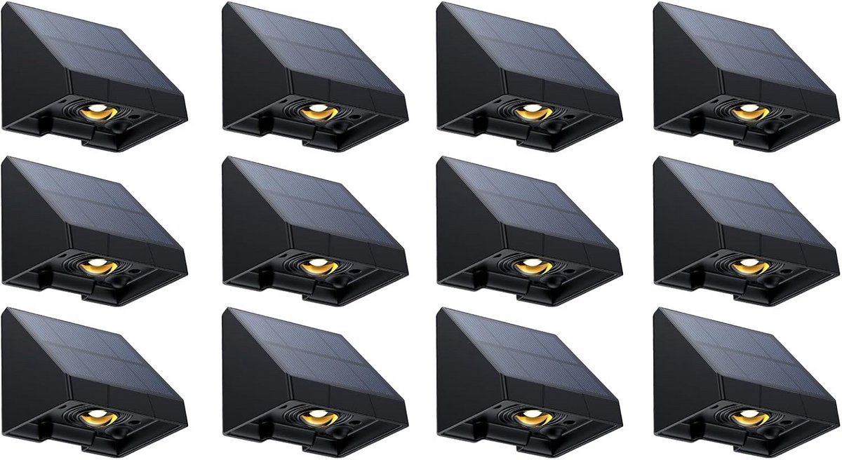 Zonnelamp voor Buiten - Waterdicht - 150 Lumen - Warmwit - Ideaal voor Tuin, Hek en Binnenplaats