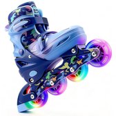 Suotu Skeelers - Inlineskates Verstelbaar - Lijn: S78 - Skeelers meisjes en jongens - Maat: EUR 32-36 - Lichtgevende wielen - S78 - Dinosaur - S
